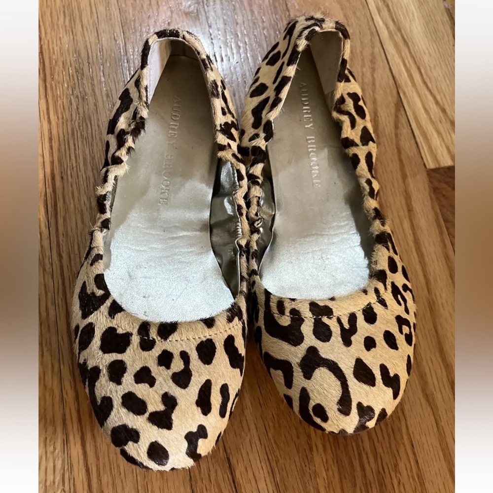 Audrey Brooke “ Metcalf” Flats Cheetah Leopard Print Size 6.5 M